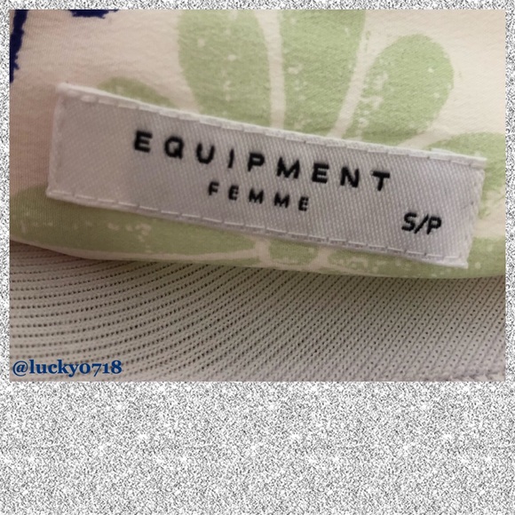 Equipment White Multi Lynn Floral Silk Top Sz S - Picture 7 of 8